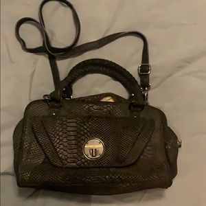 Elliott Lucca 100%leather embossed snake print bag